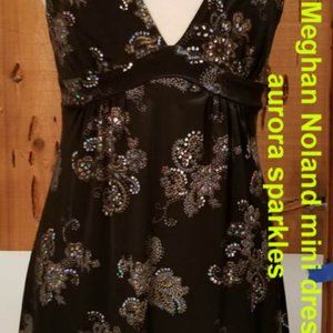 Meghan Noland mini dress sparkly aurora on black SM